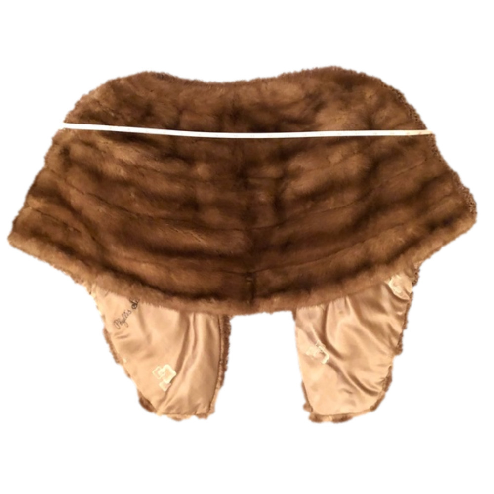 Genuine Mink Stole Pockets Shrug Newly Updated Socialite Chic Luxury Glam - Picture 7 of 15